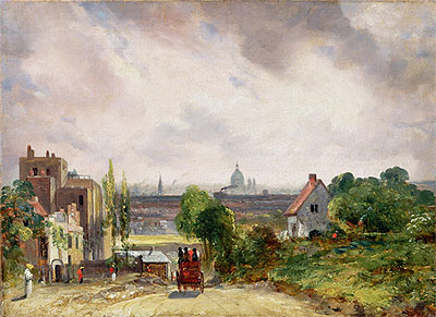 View of the City of London from Sir Richard Steele's Cottage, Hampstead, c.1832 | Constable | Painting Reproduction