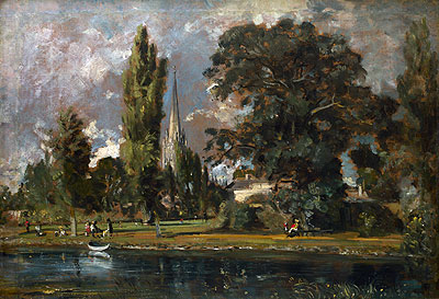 Salisbury Cathedral and Leadenhall from the River Avon, 1820 | Constable | Gemälde Reproduktion