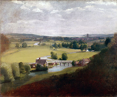 Stour Valley with Dedham in the Distance, c.1800 | Constable | Painting Reproduction
