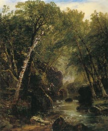 Trout Fisherman, 1852 by John Frederick Kensett | Painting Reproduction