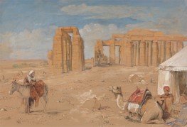 Der Ramesseum in Theben, 1841-1851 von John Frederick Lewis | Gemälde-Reproduktion