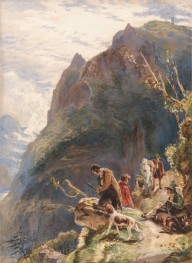 Tiroler Jäger, 1827-1828 von John Frederick Lewis | Gemälde-Reproduktion