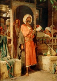 An der Tür eines Cafés in Kairo | John Frederick Lewis | Gemälde Reproduktion