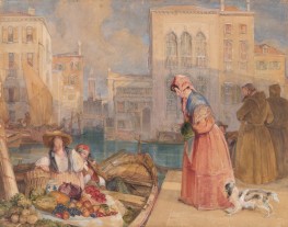 Fruitsellers on a Venetian Canal | John Frederick Lewis | Gemälde Reproduktion