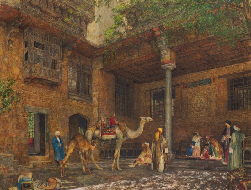 Courtyard of the Painter's House, Cairo, 1850 | John Frederick Lewis