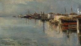 Venedig, 1877 von John Henry Twachtman | Gemälde-Reproduktion