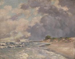 An der Küste von New Jersey, 1879 von John Henry Twachtman | Gemälde-Reproduktion