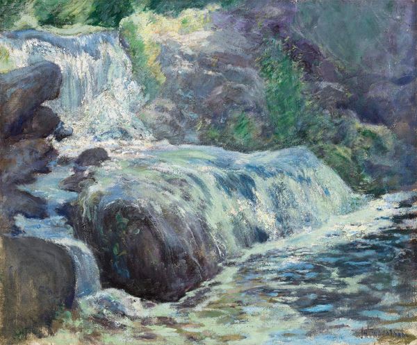 Wasserfall, c.1895/99 | John Henry Twachtman | Gemälde Reproduktion