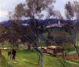 Olivenbäume, Korfu, 1909 von Sargent | Gemälde-Reproduktion