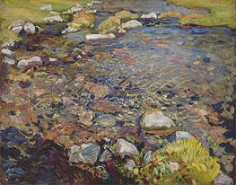 Stream in Val d'Aosta, c.1909 by Sargent | Painting Reproduction