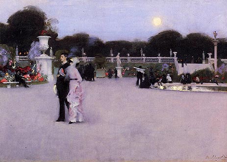 In the Luxembourg Gardens, 1879 by Sargent | Painting Reproduction