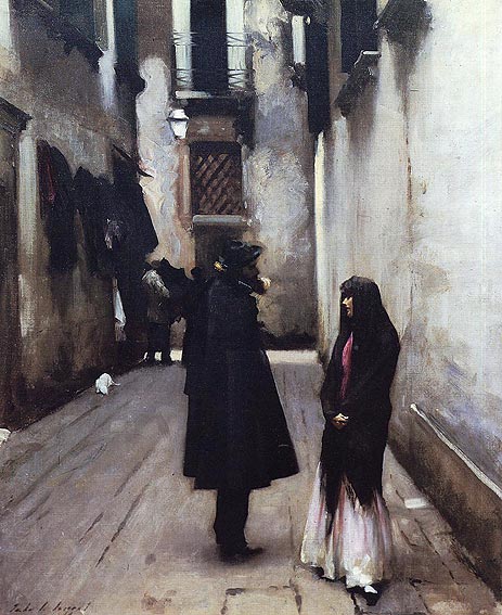 Venetian Street, c.1880/82 by Sargent | Painting Reproduction