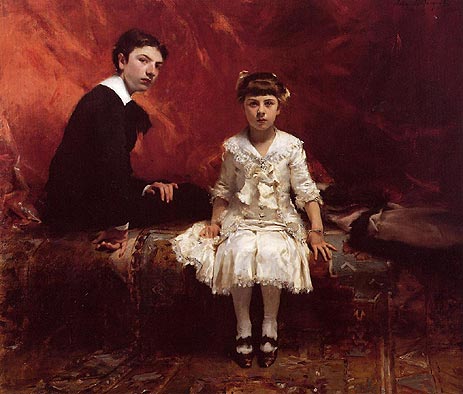 Portrait of Edouard and Marie-Louise Pailleron, 1881 by Sargent | Painting Reproduction
