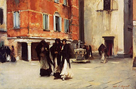 Leaving Church, Campo San Canciano, Venice, c.1882 | Sargent | Painting Reproduction