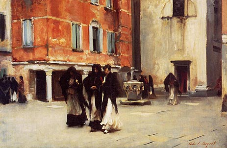 Leaving Church, Campo San Canciano, Venice, c.1882 by Sargent | Painting Reproduction