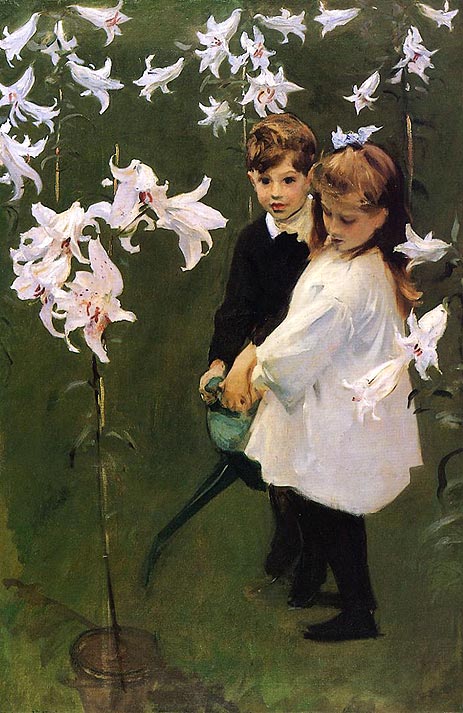 Garden Study of the Vickers Children, 1884 | Sargent | Gemälde Reproduktion