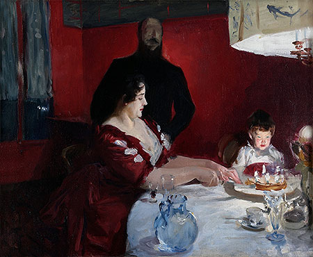 Fête familiale: Die Geburtstagsfeier | Sargent | Gemälde Reproduktion