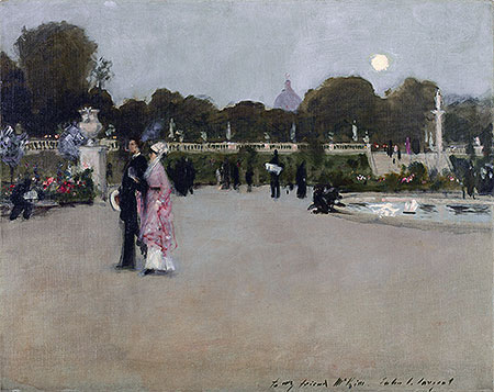 Luxembourg Gardens at Twilight, 1879 | Sargent | Gemälde Reproduktion