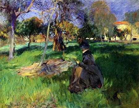 In the Orchard, c.1883/85 | Sargent | Gemälde Reproduktion