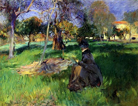 Im Obstgarten | Sargent | Gemälde Reproduktion