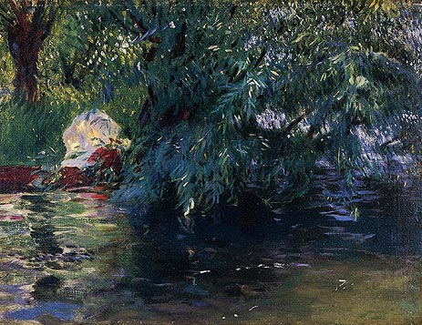 A Backwater, Calcot Mill near Reading | Sargent | Painting Reproduction