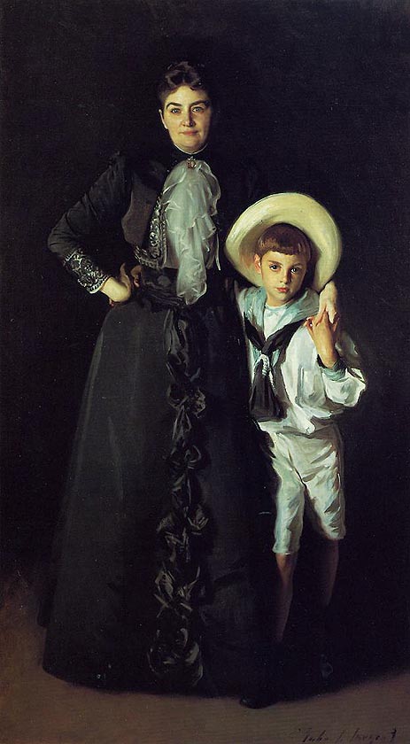 Mrs. Edward L. Davis and Her Son Livingston Davis, 1890 | Sargent | Gemälde Reproduktion