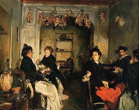 Venetian Wineshop, c.1898 by Sargent | Painting Reproduction