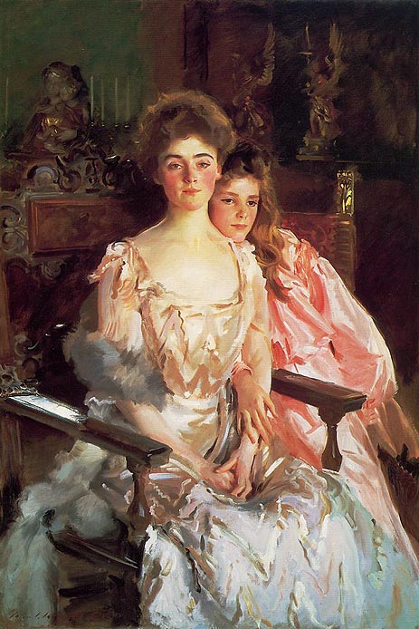 Mrs. Fiske Warren and Her Daughter Rachel, 1903 by Sargent | Painting Reproduction