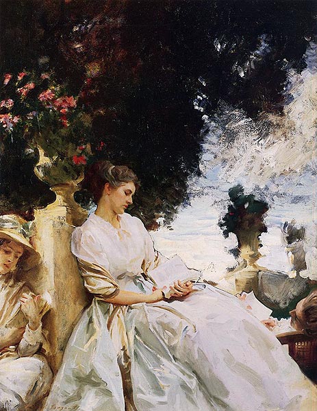 In the Garden, Corfu, 1909 by Sargent | Painting Reproduction