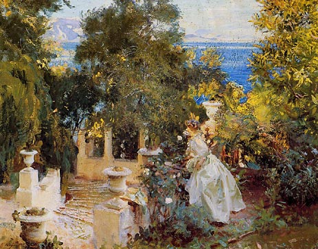Ein Garten in Korfu, 1909 | Sargent | Gemälde Reproduktion