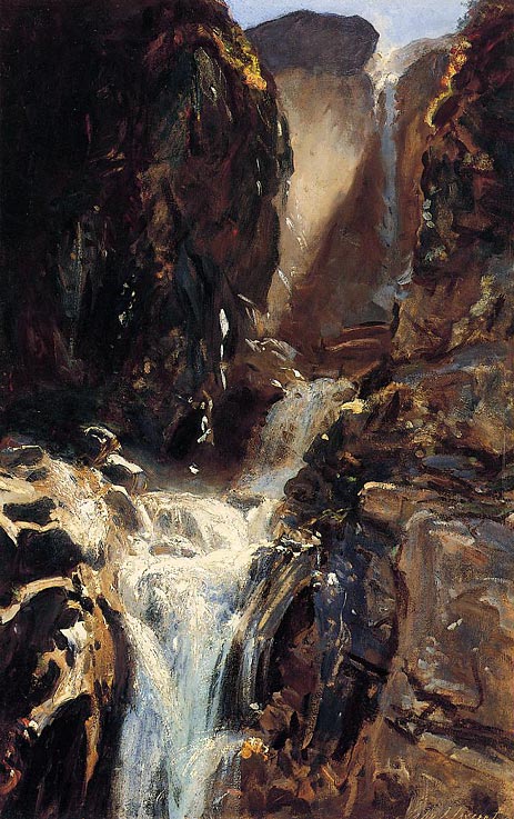 A Waterfall, c.1910 | Sargent | Painting Reproduction