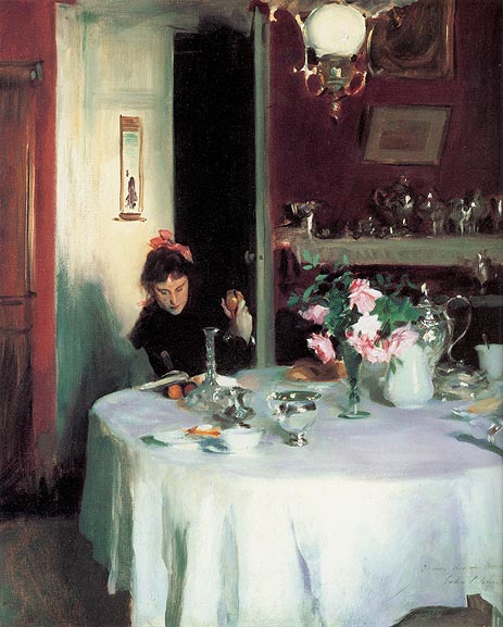 The Breakfast Table, 1884 | Sargent | Gemälde Reproduktion