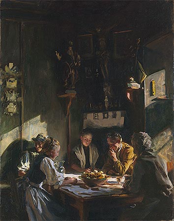 Tyrolese Interior, 1915 | Sargent | Painting Reproduction