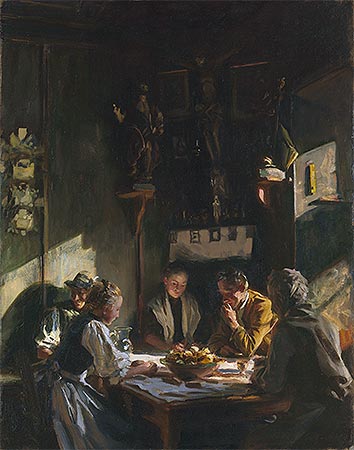 Tiroler Interieur | Sargent | Gemälde Reproduktion