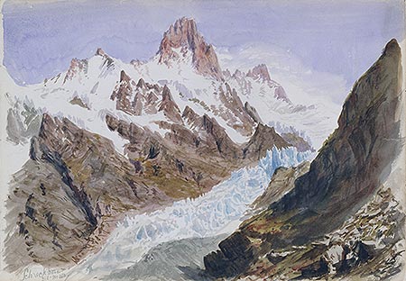 Schreckhorn, Eismeer (Splendid Mountain), 1870 | Sargent | Gemälde Reproduktion