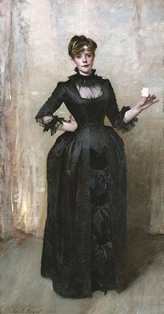 Lady with the Rose (Charlotte Louise Burckhardt), 1882 | Sargent | Gemälde Reproduktion