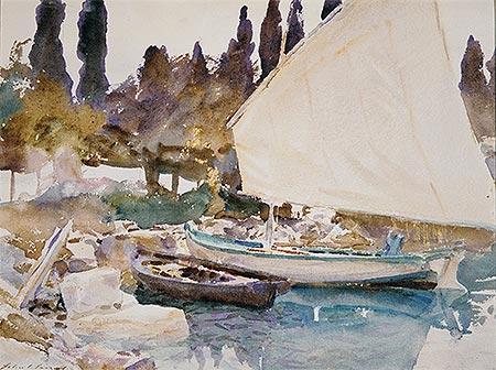 Boats, 1913 by Sargent | Painting Reproduction