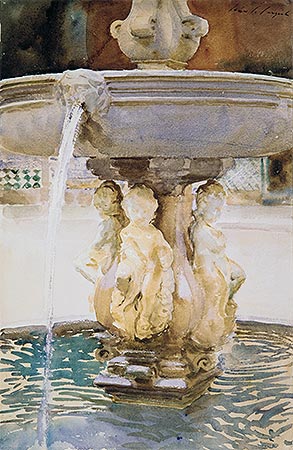 Spanish Fountain, 1912 | Sargent | Painting Reproduction