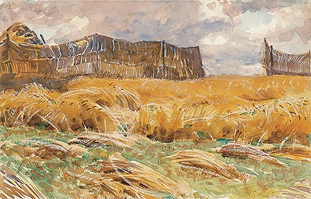 Camouflaged Field in France, 1918 | Sargent | Painting Reproduction