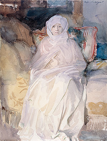 Mrs. Gardner in White, 1922 | Sargent | Gemälde Reproduktion