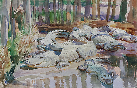 Muddy Alligators, 1917 | Sargent | Gemälde Reproduktion