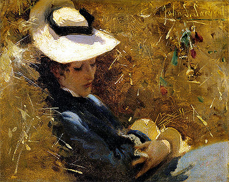 Erholung, c.1875 von Sargent | Gemälde-Reproduktion