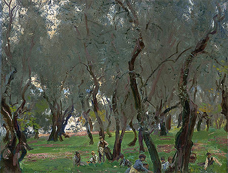 Der Olivenhain, c.1910 von Sargent | Gemälde-Reproduktion