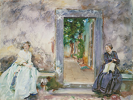 Die Gartenmauer | Sargent | Gemälde Reproduktion