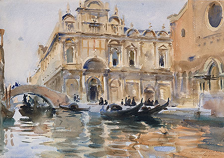 Rio dei Mendicanti, Venice, c.1909 | Sargent | Gemälde Reproduktion