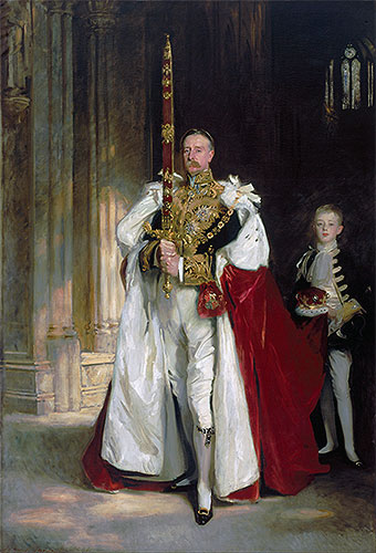 Charles Stewart, Sixth Marquess of Londonderry, Carrying the Great Sword of State at the Coronation of King Edward VII, 1904 | Sargent | Gemälde Reproduktion