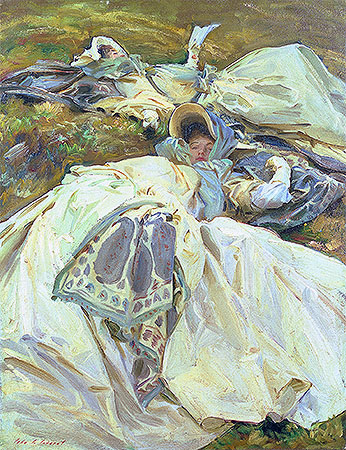 Zwei Mädchen in weißen Kleidern, c.1909/11 von Sargent | Gemälde-Reproduktion