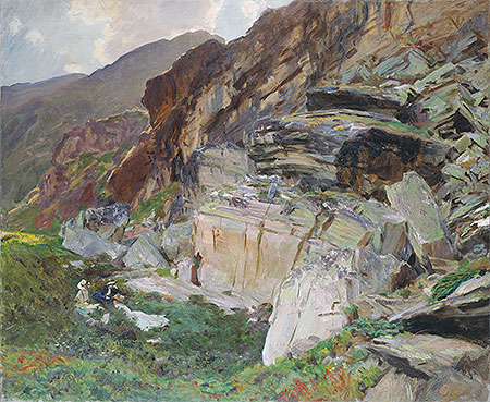 Im Simplontal, c.1910 von Sargent | Gemälde-Reproduktion