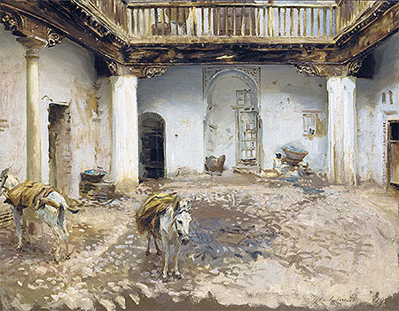 Maureischer Innenhof, 1913 von Sargent | Gemälde-Reproduktion