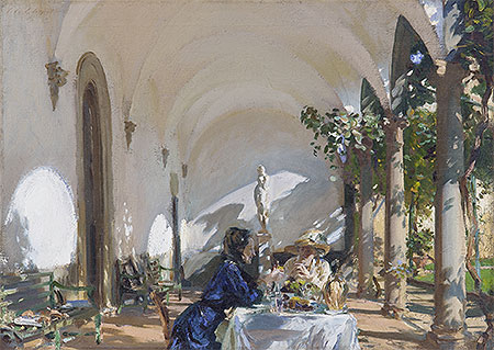 Frühstück in der Loggia, 1910 von Sargent | Gemälde-Reproduktion